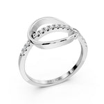 Load image into Gallery viewer, Silver Loop Spark Ring