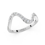 Load image into Gallery viewer, Silver Wave Diamond Ring
