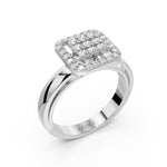 Load image into Gallery viewer, Celeste Square Halo Ring