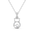 Load image into Gallery viewer, Cat with Heart Tail Pendant