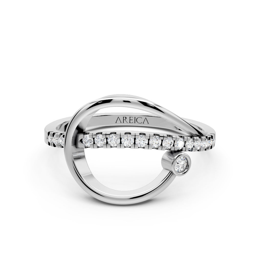 Silver Loop Spark Ring