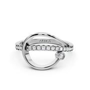 Silver Loop Spark Ring
