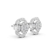 Oval Crown Diamond Studs