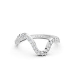 Load image into Gallery viewer, Silver Wave Diamond Ring