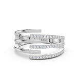Load image into Gallery viewer, Trinity Curve Diamond Ring