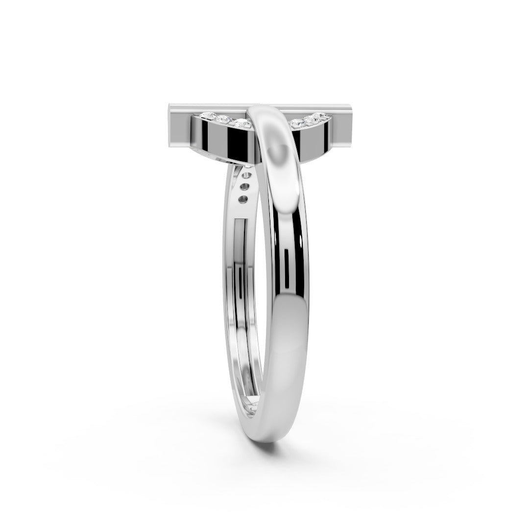 Blushing Orbit Sunburst Ring