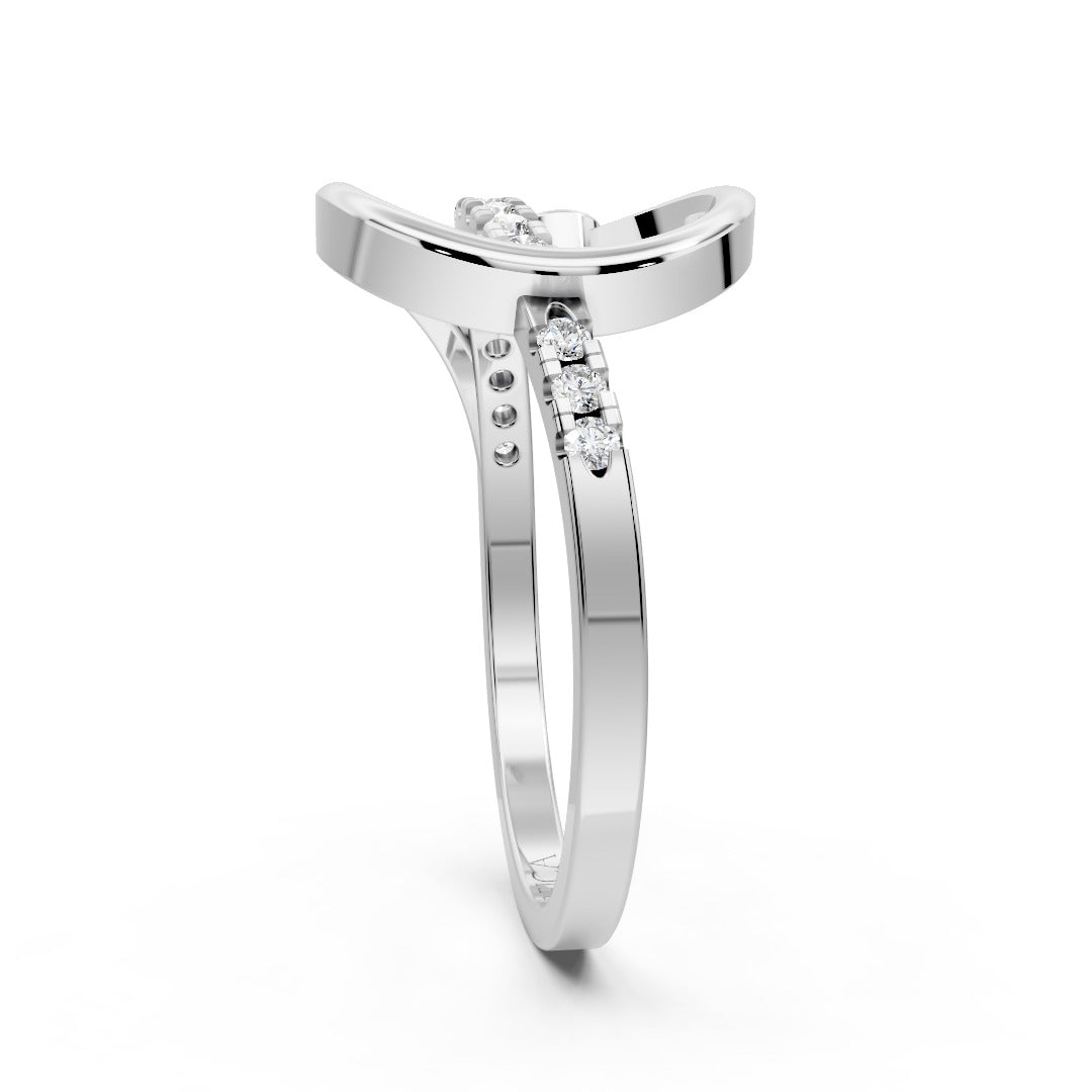 Silver Loop Spark Ring