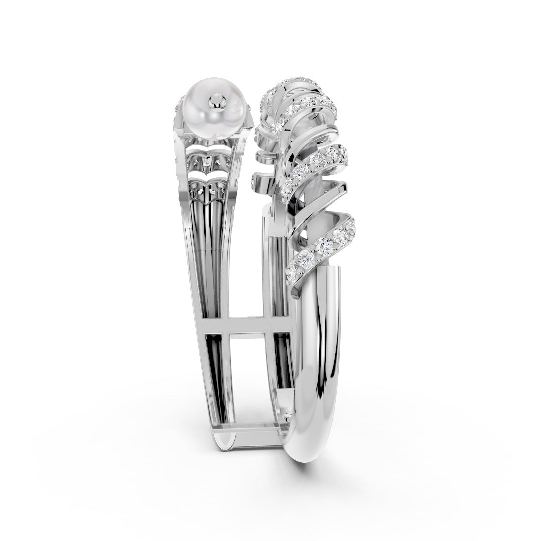Spiral Edge Diamond Ring