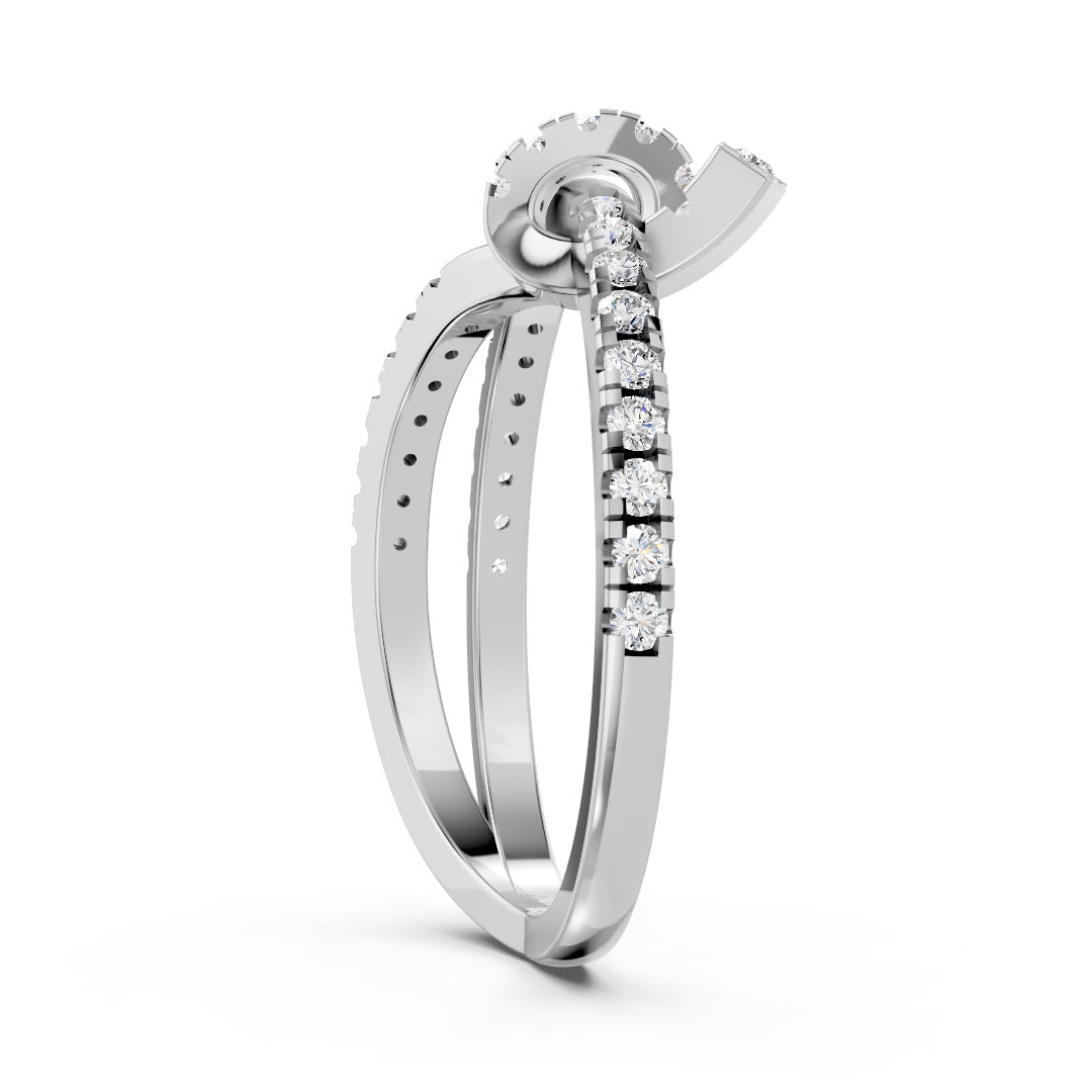 Interlocking Knot Diamond Ring