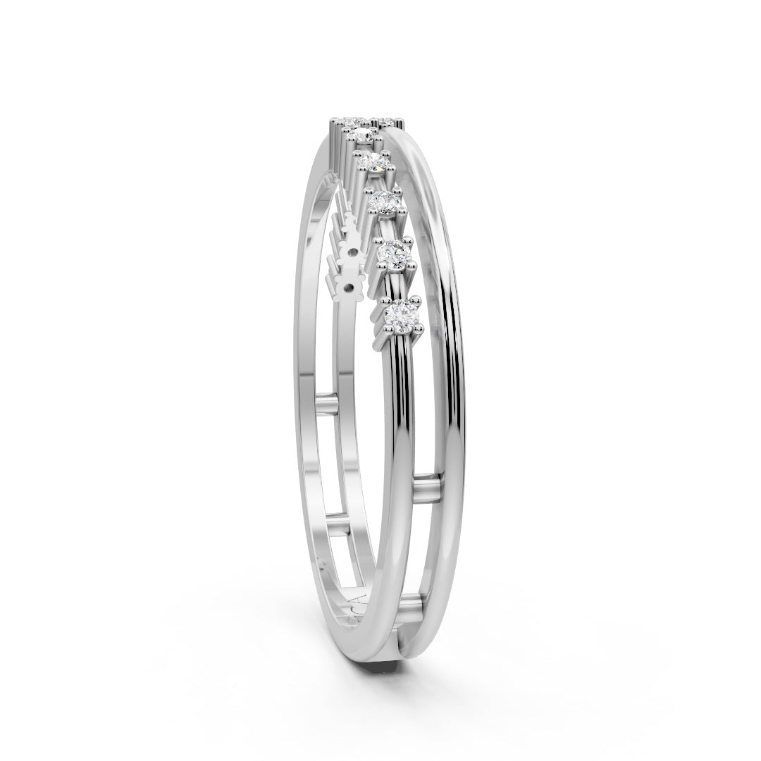 Crown Prong Diamond Ring