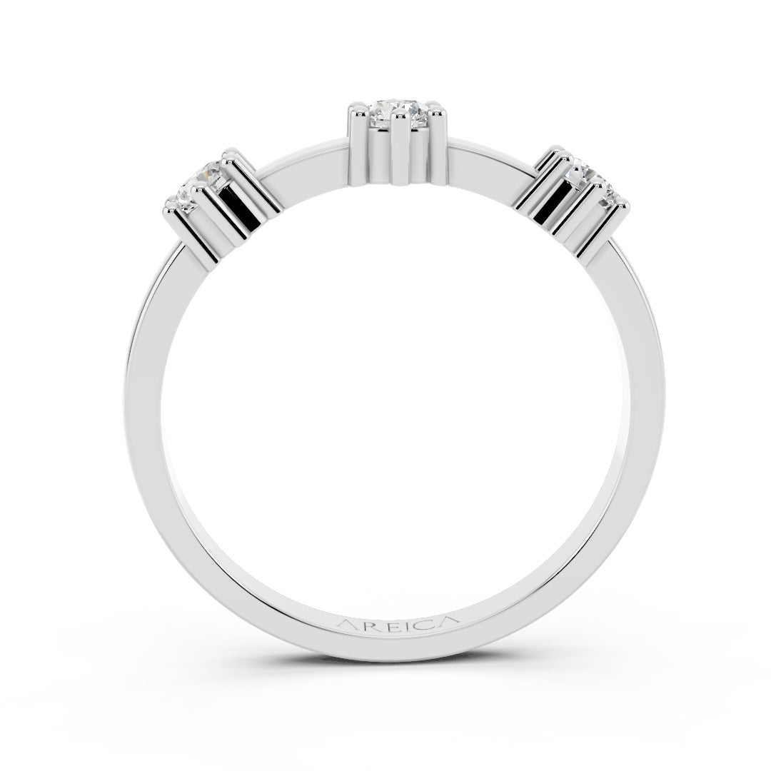 Contemporary Triple-Stone Ring