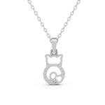 Load image into Gallery viewer, Cat with Heart Tail Pendant