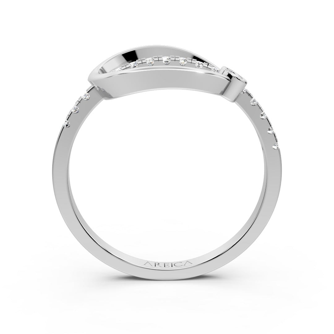 Silver Loop Spark Ring