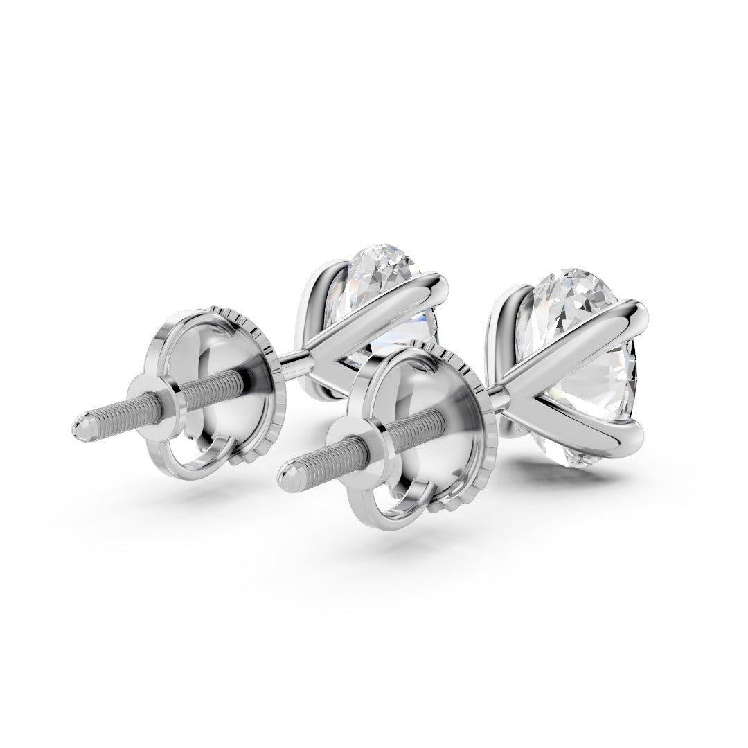 Oval Cut Solitaire Studs
