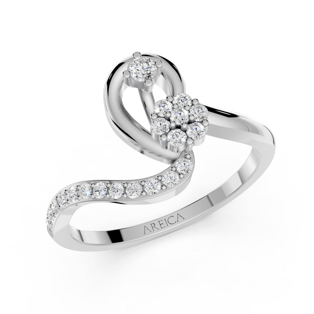 Luna Blossom Twist Ring