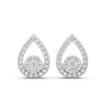Load image into Gallery viewer, Radiant Teardrop Halo Diamond Earrings