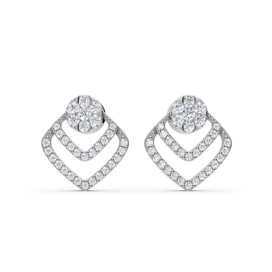 Regal Chevron Diamond Studs