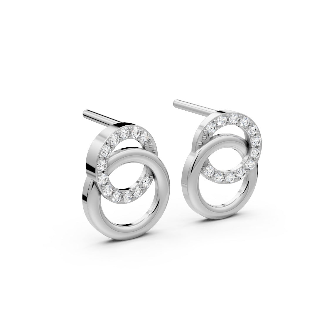 Radiant Duo Circle Studs