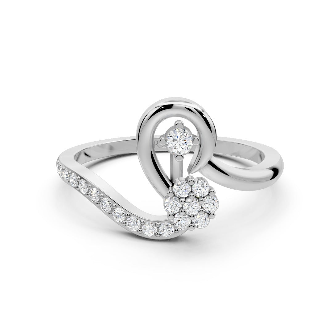 Luna Blossom Twist Ring