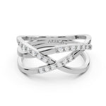 Load image into Gallery viewer, Crossover diamond ring