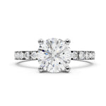 Load image into Gallery viewer, Classic Round Brilliant Pave Engagement Ring
