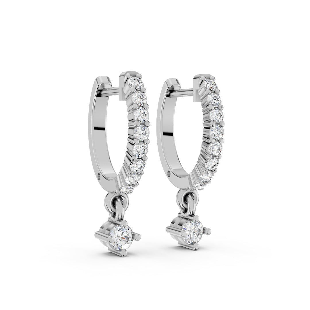 Classic Solitaire Drop Earrings