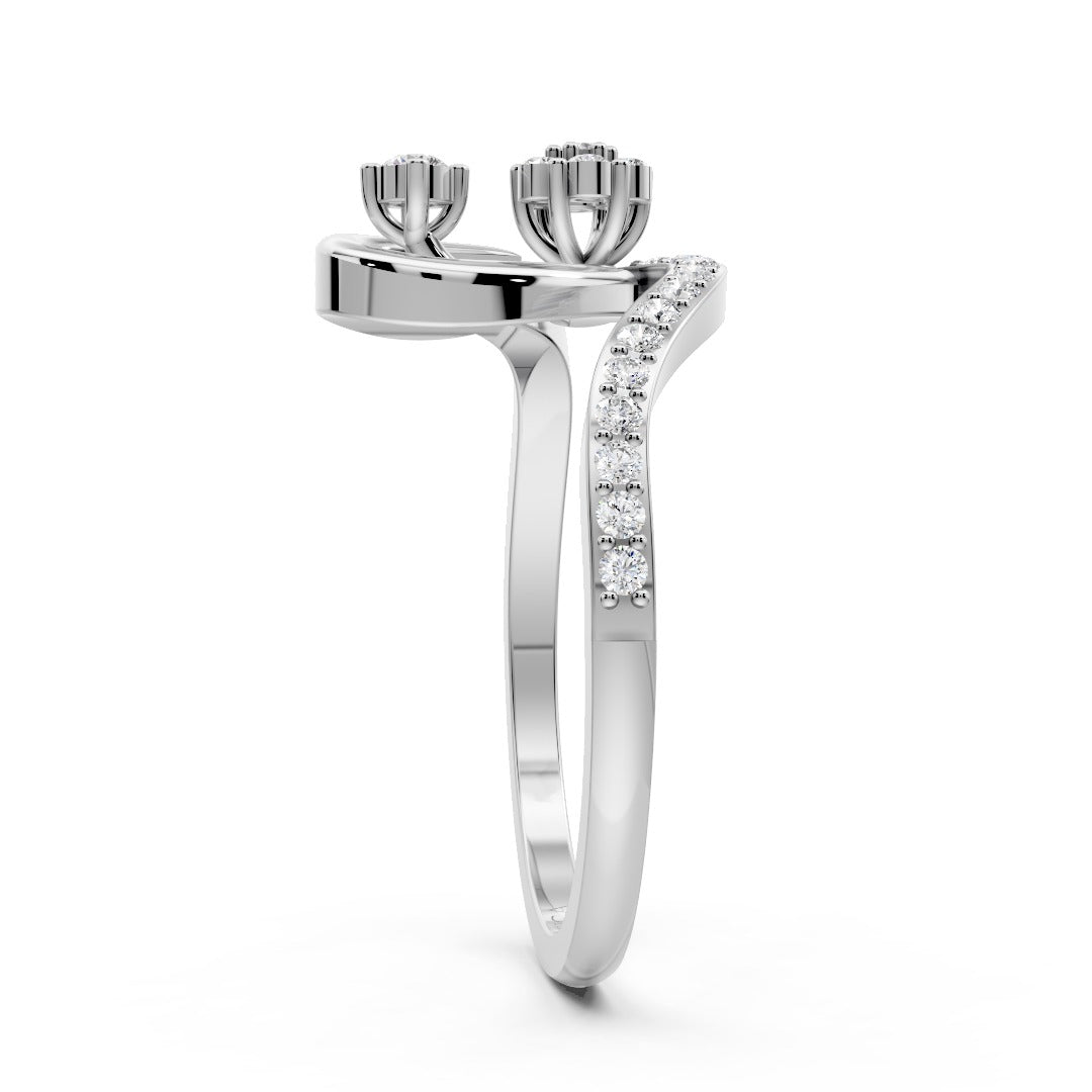 Luna Blossom Twist Ring
