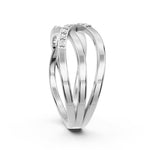 Load image into Gallery viewer, Crossover diamond ring