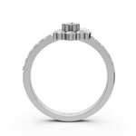Load image into Gallery viewer, Floral Curve Diamond Ring