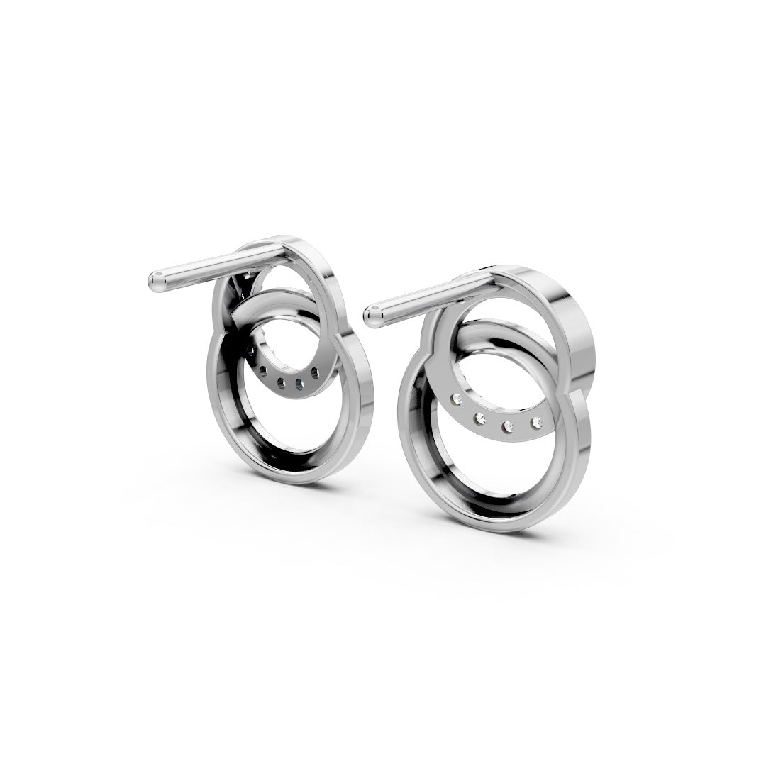 Radiant Duo Circle Studs
