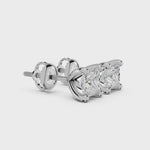 Load and play video in Gallery viewer, Princess Cut Solitaire Studs