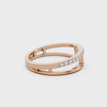 Load and play video in Gallery viewer, Interlock Curve Diamond Ring
