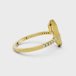 Load and play video in Gallery viewer, Geometric Link Diamond Ring