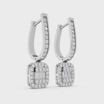 Load and play video in Gallery viewer, Luxe Baguette Halo Drops