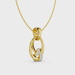 Load and play video in Gallery viewer, Golden Orbit Diamond Pendant