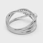 Load and play video in Gallery viewer, Crossover diamond ring