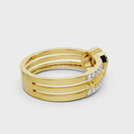 Load and play video in Gallery viewer, Gold Halo Cluster Ring