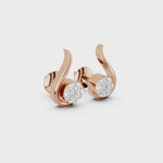 Load and play video in Gallery viewer, Rose Whirl Diamond Earrings