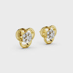 Load and play video in Gallery viewer, Triple Halo Diamond Flower Studs