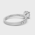 Load and play video in Gallery viewer, Classic Round Brilliant Pave Engagement Ring